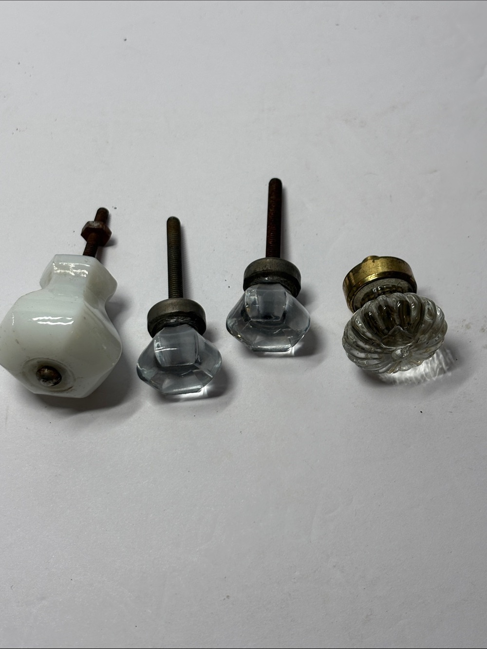 Vintage Glass Decorative Wall Knobs - Set of 4